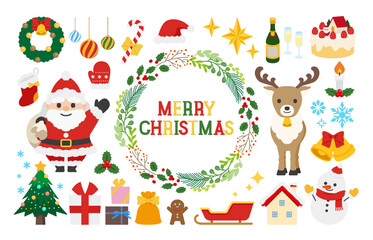 かわいいクリスマスのイラスト素材