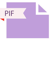 PIF File format icon roe color fill