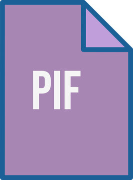 PIF File icon fill crisp corner