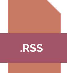 RSS File extension icon fill crisp corners with symbol