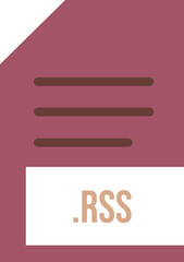 RSS File extension icon minimal colro fill