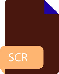 SCR file extension icon crisp corners grey colors