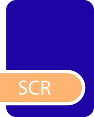 SCR File format icon with contour