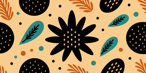  groovy abstract shape grains seamless pattern vintage retro style pattern