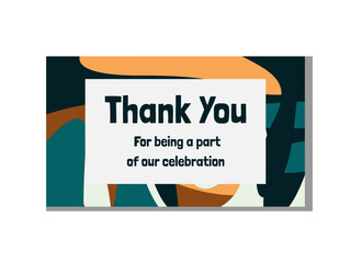 Wedding Thank You Card minimalism Design Template