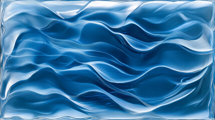 Gentle flowing waves of water create a tranquil effect against a light blue background in a serene setting