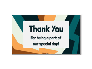 Wedding Thank You Card minimalism Design Template