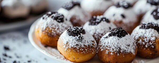 Deep fried Oreo Donuts with Powdered Sugar Dusting  Indulgent and Irresistible Dessert Treat