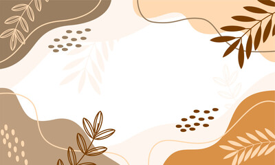 Obraz premium Flat abstract floral leaves background