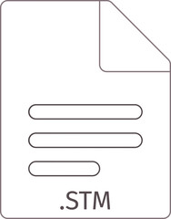 STM black empty outline doc icon