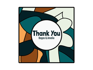 Wedding Thank You Card Design Template