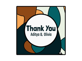 Wedding Thank You Card Design Template