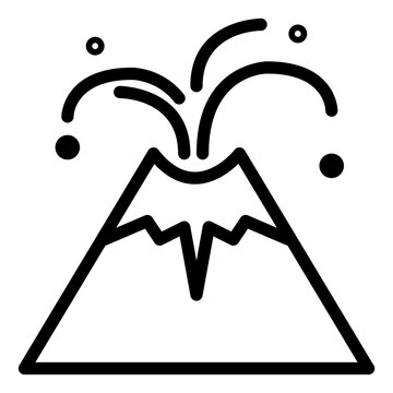 recommend clip art: volcano eruption, volcano, eruption, explosion, mountain, disaster outline icon
