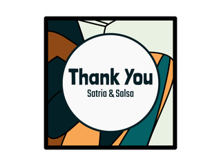 Wedding Thank You Card Design Template