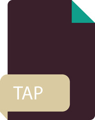 TAP file extension icon crisp corners grey colors