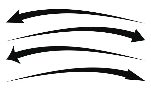 recommend clip art: Long arrow vector icon. Black horizontal double arrow. Vector design. Black semi curved long arrow. Long arrow.