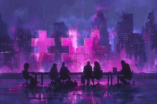 Professional Team Collaborating in Business Meeting