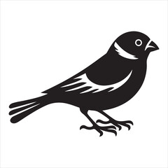 Obraz premium Vector Silhouette Illustration of a Canary Bird