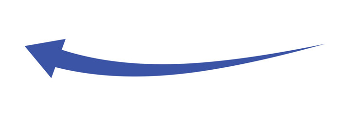 Fototapeta premium Long arrow. Long semi curved arrow vector. Curved arrow icon.