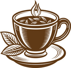 cup of  tea vector art