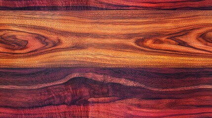 Fototapeta premium Exotic padauk wood with vibrant red tones, perfect for unique luxury furniture, luxury wood texture, vibrant luxury