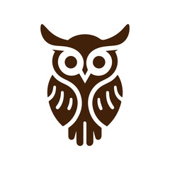 minimalist owl logo Design