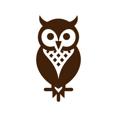 minimalist owl logo Design