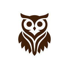minimalist owl logo Design