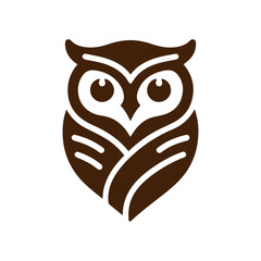 minimalist owl logo Design