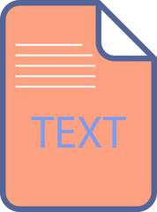 TEXT File icon fill and outline rounded corners