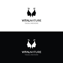 Vital Nature Human Wellness Logo Design