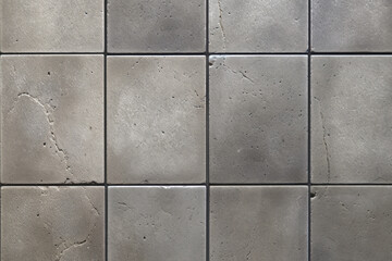 Processed collage of grey marble floor tiles surface texture. Background for banner, backdrop