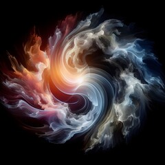 Abstract light swirls