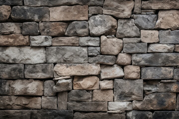 Obraz premium Processed collage of old medieval stone wall texture in daylight. Background for banner