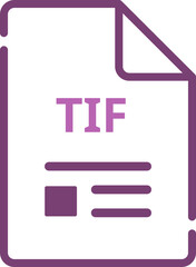 TIF File icon minimal outline with symbols