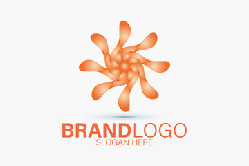 Flower logo design. Abstract flower design.