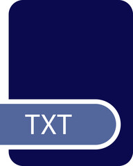 TXT File format icon with contour