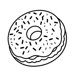 coloring book, coloring, outline, line, cute, funny, drawing, icon, illustration, vector, black, cover book, book, cartoon, food, dessert, birthday, muffin, bakery, baked, snack, delicious, party, pas