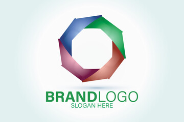 Gradient abstract logo design. Color logo.