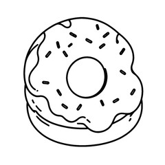 coloring book, coloring, outline, line, cute, funny, drawing, icon, illustration, vector, black, cover book, book, cartoon, food, dessert, birthday, muffin, bakery, baked, snack, delicious, party, pas