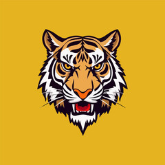 Esport vector logo tiger, tiger icon, tiger head, vector, sticker. Tigar head mascot logo design.