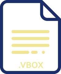 VBOX inside fill icon with minimal lines and rectangle