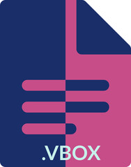 VBOX black empty outline doc icon