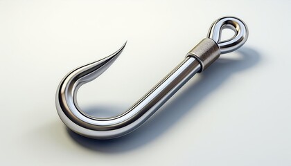 Shiny Metal Fishing Hook.