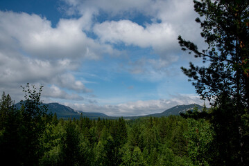 clouds over the mountains