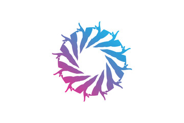 Fototapeta premium Abstract colorful circle creative logo design template