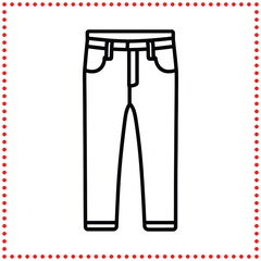 Straight Leg Pants Icon  Ideal for Fashion Design, Retail Graphics, and Clothing Labels