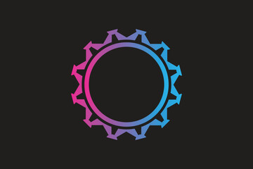 Abstract Modern circle colorful branding logo design template