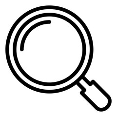 search, find, zoom, magnifier outline icon