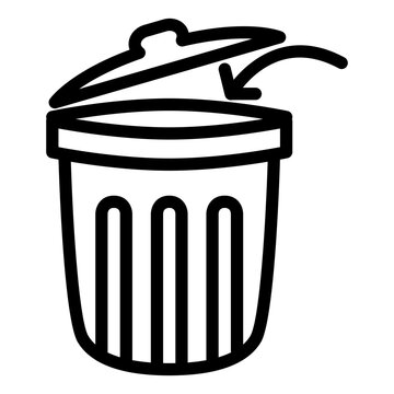 recommend clip art: trash, remove, delete, bin outline icon